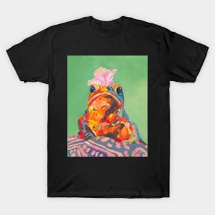 Rainbow Frog Acrylic Pop-Art T-Shirt